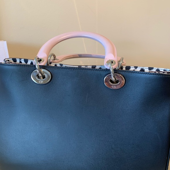 Diorissimo Tote Bag Python and Bullcalf Leather - Picture 5 of 12